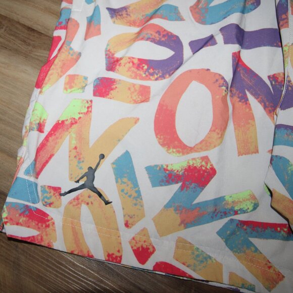 EUC Men's LARGE Jordan ZION Retro Letter Graphics Dri Fit Performance Shorts - Picture 5 of 8